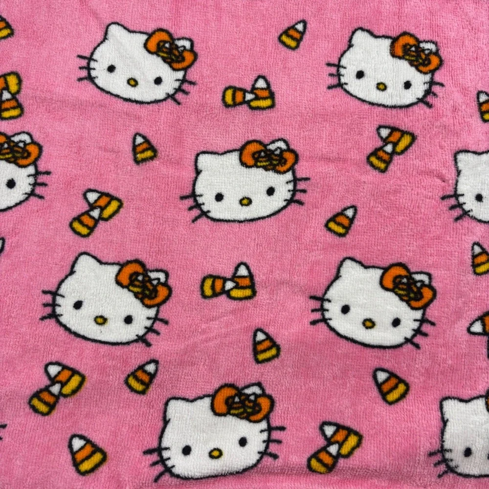 Hello Kitty Halloween Pink Candy Corn Cotton Hand Towel Set of 2 Sanrio 2024